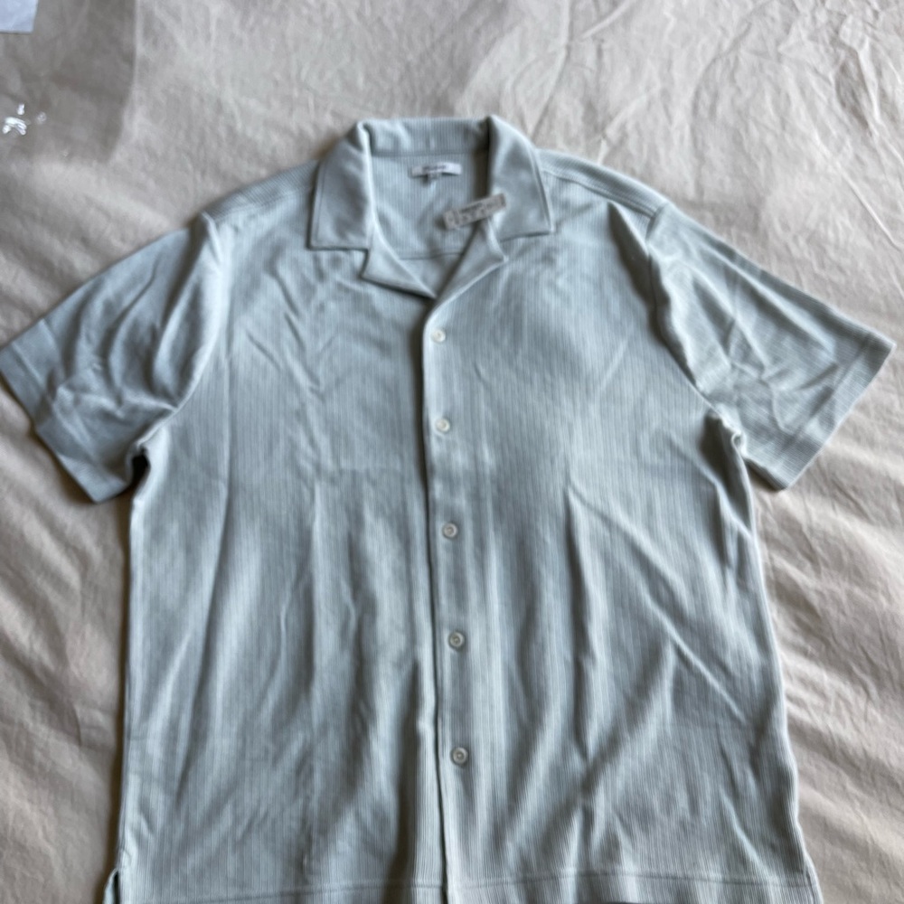 Madewell Men Camp Collar Short Sleeve Button-Up Shirt